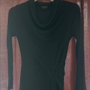 Ted Baker Black Draped Neck Dress